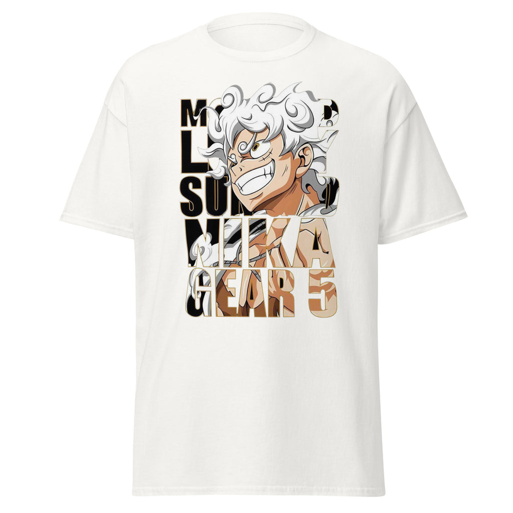 T-Shirt - GEAR 5 de la gamme, T-Shirt manga et shonen, à découvrir sur raven WIP. Le célèbre shonen One Piece à l'honneur - The Raven WIP