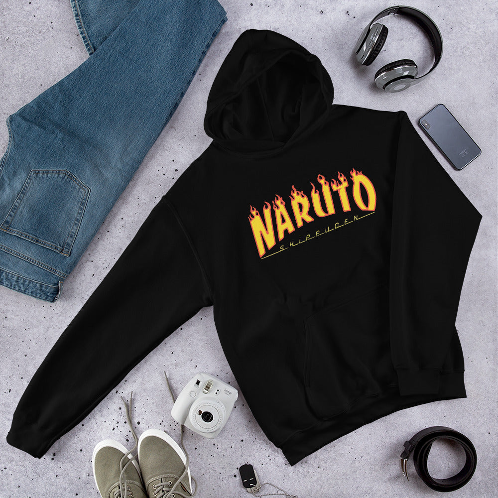 Hoodie - N. FIRE de la gamme Hoodie manga, et la catégorie DBZ, Naruto , placement 3 - The Raven WIP